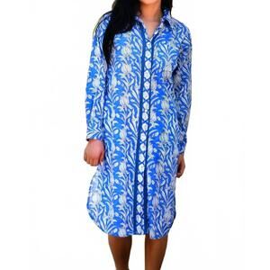 NEW DOLMA johanna shirt dress in blue